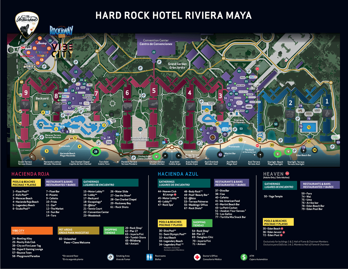 Hard Rock Hotel Riviera Maya Map